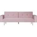 Produktbild: Beliani 3-Sitzer-Schlafsofa, Pink, Textil, 218x80x81 cm, Wohnzimmer, Sofas & Couches, Schlafsofas