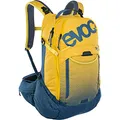 Produktbild: EVOC TRAIL PRO 26l Protektor Rucksack für Fahrradtouren, Backpack (LITESHIELD PLUS Rückenprotektor, leichter Fahrradrucksack, breite Hüftflossen, 3l Trinkblasenfach, Größe: S/M), Curry/Denim