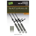 Produktbild: Fox Naturals Leadcore Heli Rig Leaders 50lb 75cm - 3 Karpfenvorfächer, Angelzubehör für das Helikopter-Rig, Karpfenzubehör