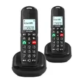 Produktbild: ALCATEL XL685 Duo - Schnurloses Festnetztelefon DECT für Senioren im XL-Format - Hochauflösendes Grafikdisplay - Große Tasten - Audio Boost - Lautsprecher - Anrufblockierung - 2 Mobilteile - Schwarz