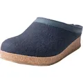Produktbild: Haflinger Damen Herren Hausschuh Pantoffel Wolle Grizzly Torben 713001, Größe:45 EU, Farbe:Blau - Blau - 45