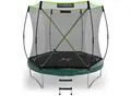 Produktbild: KINETIC SPORTS Trampolin Federlos-Design 'Bungee Safety Elite' - TÜV Rheinland, Outdoor Gartentrampolin für Kinder Dunkelgrün Ø 244 cm Ø 244 cm