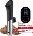 Produktbild: KLAMER Sous Vide Stick, 1200 Watt IPX7 wasserdichter Sous Vide Garer mit 3D Zirkulation und 20-95℃ Temperaturregelung, Schongarer Timerfunktion und LED Display