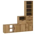 Produktbild: vidaXL TV-Wand 4-tlg. Wohnwand mit Stauraum ODDA Massivholz Kiefer, (1-St)