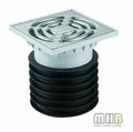 Produktbild: DALLMER Bodenablauf Pronto K mit Edelstahlrost DN100 120 x 120 mm 700360
