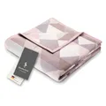 Produktbild: biederlack® kuschelig-weiche Wohndecke aus Baumwollmischgewebe I Made in Germany I Öko-Tex I nachhaltig produzierte Couchdecke I rosa Kuscheldecke Rauten Pastell I Sofa-Decke in 150x200cm
