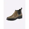Produktbild: Gummistiefelette HEINE, Damen, Gr. 41, gelb (camel, schwarz), Gummi, Schuhe