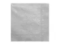 Produktbild: Dreilagige Servietten, Metall silber, 33x33cm (1 Packung / 20 Stk.)