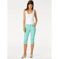 Produktbild: 3/4-Hose HEINE, Damen, Gr. 42, Normalgrößen, blau (türkis), 98% Baumwolle, 2% Elasthan, unifarben, knielang, Hosen