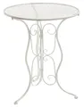 Produktbild: Kobolo Tisch Metalltisch Gartentisch Beistelltisch Deko - Metall - Rund - Weiß