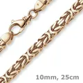 Produktbild: 10mm Armband Armkette Königskette aus 750 Gold Rotgold massiv 25cm Herren