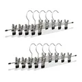 Produktbild: Hosenbügel Metall 10er Set Rockbügel Klemmbügel verstellbar Kleiderbügel HBT ...