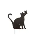 Produktbild: GILDE Gartenstecker Katze mit Schmetterling