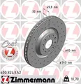 Produktbild: 2x ZIMMERMANN 600.3243.52 Bremsscheibe für AUDI SEAT SKODA VW
