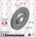 Produktbild: 2x Bremsscheibe innenbelüftet 600.3243.52 ZIMMERMANN für VW SKODA AUDI SEAT