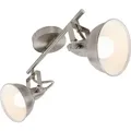 Produktbild: Deckenlampe Spots 2xE14 dreh-&schwenkbar 40W Metall Satin-Weiß Briloner - Weiß