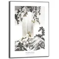 Produktbild: REINDERS Gerahmtes Bild, Hokusai, Home Office, Bilder, Wanddeko, Room Decor, MDF, Schwarz-Weiß, 70 x 50