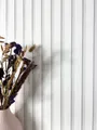 Produktbild: Newroom Vliestapete Baker White Tapete Holzwandpaneele Paneele,Lamellen, Weiß Tapete Skandinavisch Paneele - Wandpaneele Holzpaneele Modern Lamelle für Wohnzimmer Schlafzimmer Flur, Wandpaneele