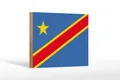 Produktbild: Holzschild Flagge DR Kongo 18x12 cm Flag democratic Congo Deko Schild