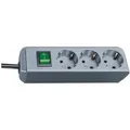 Produktbild: 1152340015 Steckdosenleiste mit Schalter 3fach Silber Schutzkontakt 1 St. - Brennenstuhl