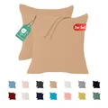 Produktbild: Livessa 2er Set Kissenbezug 40x40 aus%100 Baumwolle Jersey Stoff - Verdeckter Reißverschluss, Kopfkissenbezug 40x40 cm, Kissenhülle, Ultra weich und atmungsaktiv, Oeko-Tex Zertifiziert