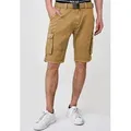 Produktbild: Indicode Cargoshorts Herren Blixt Cargo Shorts Herrenshorts aus 100 % Baumwolle, inkl. Gürtel gelb XL