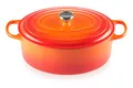 Produktbild: Le Creuset Signature Gusseisen-Bräter mit Deckel, Ø 35 cm, Oval, Für alle Herdarten und Induktion geeignet, Volumen: 8,9 l, 7,375 kg, Ofenrot, 21178350902430