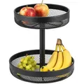 Produktbild: eluno Obstkorb,, Schwarz, Metall, 31.5 cm, Essen & Trinken, Geschirr, Schalen & Schüsseln, Obstschalen