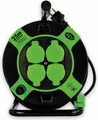 Produktbild: REV Kabeltrommel EX, 25m, H05RR, IP44, 3000W, Verlängerungskabel, Aussenbereich, 4 Steckdosen, Thermoschalter, grün