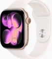 Produktbild: Apple Watch Series 11 GPS + Cellular 46mm Aluminium rosegold mit Sportarmband M/L blassrosa
