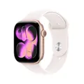 Produktbild: Apple Watch Series 11 GPS + Cellular 46 mm Smartwatch mit Aluminiumgehäuse in Roségold und Sportarmband in Blassrosa (M/L), Schlafindex, Fitnesstracker, Gesundheitsüberwachung, Always-On Display