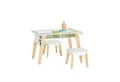 Produktbild: SoBuy Kindersitzgruppe KMB92, Kindertisch mit 2 Stühlen Spieltisch (3-tlg) mit Stauraum Maltisch
