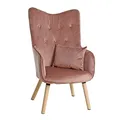 Produktbild: ESTEXO Fernsehsessel TV Sessel Lounge Relaxsessel Polstersessel Lesesessel Stoff Kissen Altrosa Samt