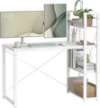 Produktbild: VASAGLE Schreibtisch Computertisch mit Regalböden 120cm weiß