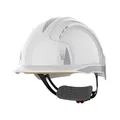 Produktbild: JSP EVOLite CR2 Industrie-Schutzhelm belüftet, Standard-Schirm, Radratsche, CR2 reflektierend, EN 397 Zertifiziert, Weiß – AJB170-400-100