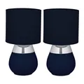 Produktbild: Tischlampe Nachttischlampe Tischleuchte Nachttischleuchte Stoffschirm 2er Set