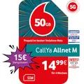 Produktbild: Vodafone Prepaid Prepaid CallYa M | 15 EUR Startguthaben | 1 Monat 50GB | 5G-Netz