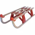 Produktbild: SLHLAWWE Snow Folding Schlitten Klappschlitten Holzschlitten Rodelschlitten Rot