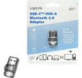 Produktbild: LogiLink Bluetooth®-Sender Bluetooth 5 Adapter, USB-A/USB-C, USB 3.2, bis zu 10 m BT0054