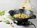 Produktbild: Elektrischer Asia Tisch Wok mit Deckel Chinesisch Kochen Party Elektro Pfanne