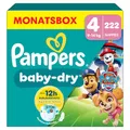 Produktbild: Pampers Baby-Dry Paw Patrol Edition Größe 4, 222 Windeln, 9kg-14kg, Bis zu 100% Auslaufsicher & Komfortable Nacht