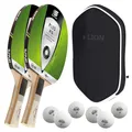Produktbild: Sunflex® 2x Tischtennisschläger Plus A13 + Hülle + 6 x SX+ Tischtennisbälle