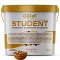 Produktbild: GiDeli Studentenfutter Premium 1kg im Eimer Fruchtmischung Mit Erdnüssen, Cashewkernen, Haselnüssen, Mandeln, Walnüssen, Rosinen, Cranberries & Bananenchips Ohne Zusatzstoffe
