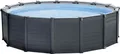 Produktbild: INTEX 26384GS Frame Pool 478x124cm Graphit Set Sandfilterpumpe Leiter Abdeckplane
