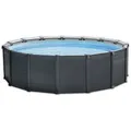 Produktbild: Intex 26384GS Frame Pool Set - Graphit Gray Panel 478x124cm inkl. Pumpe, Leiter und Planen