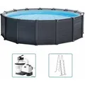 Produktbild: Intex - Frame Swimming Pool Set 'graphit', Graphit, Ø 478 X 124 Cm, Inkl. Sandfilteranlage