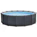 Produktbild: INTEX 26384GS Frame Pool 478x124cm Graphit Set Sandfilterpumpe Leiter Zubehör