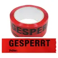 Produktbild: 12 Rollen Klebeband Gesperrt, Prüfer: Rolle 50 mm x 66 lfm Absperrband Paketband Packband Warnband Hinweisklebeband