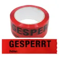 Produktbild: Klebeband Gesperrt Prüfer, Rot, Folie, 50 mm x 66 m, 12 Rollen