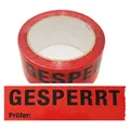 Produktbild: Klebeband Gesperrt Prüfer, Rot, Folie, 50 mm x 66 m, 6 Rollen
